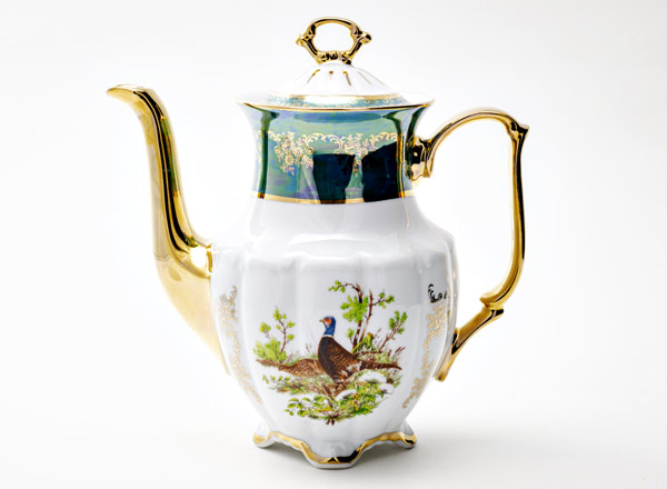 Coffe-pot second grade Hunting is green. Pheasant Maria Teresa