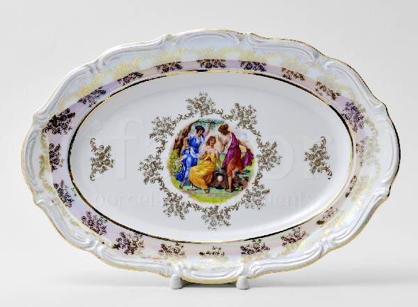 Dish/ platter oval Madonna Mother of Pearl Maria Teresa
