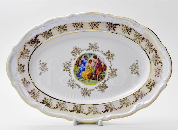 Dish/ platter oval Madonna Mother of Pearl Maria Teresa