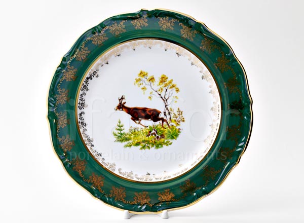 Dish/ platter round Hunting Green Maria Teresa