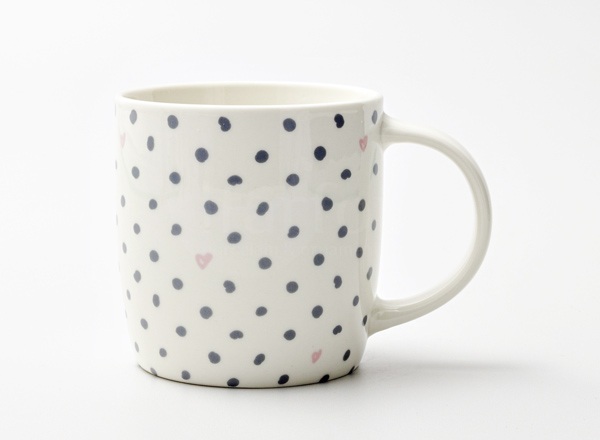 Mug Gray polka dots Royal Classics
