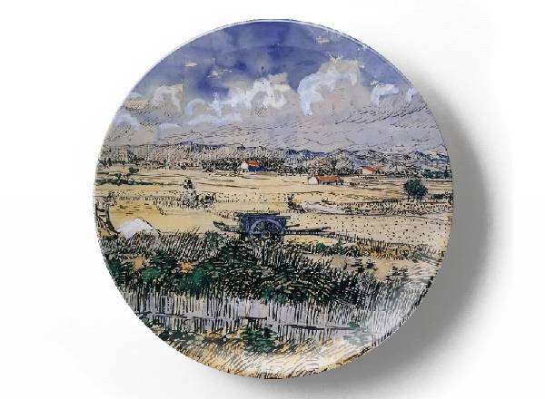 Decorative plate Vincent Van Gogh La moisson en Provence