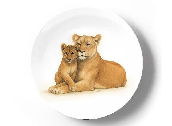 Львица с львенком