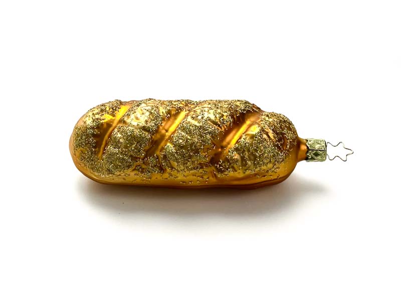 Елочная игрушка «Батон» Стекло. 50 x 140 мм.