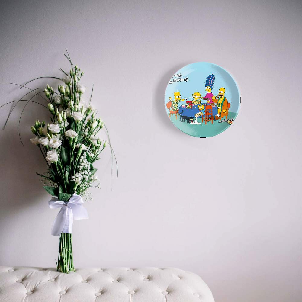 За столом — Симпсоны