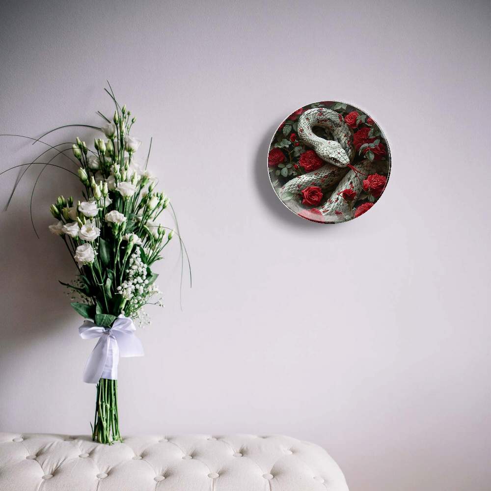 Белая змея и розы