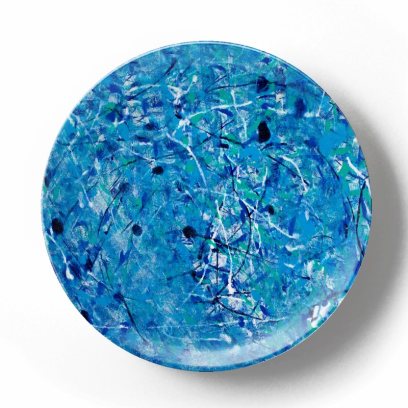 Декоративная тарелка Грег Ван Дайк Синяя композиция 14