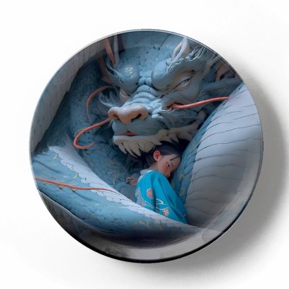 Синий дракон и мальчик