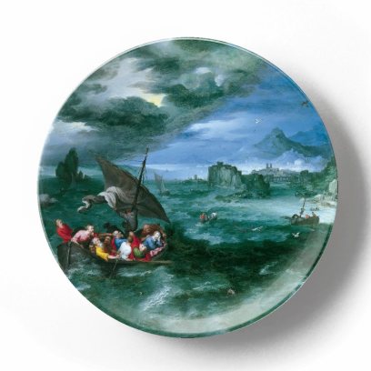 Декоративная тарелка Ян Брейгель Старший Христос в Галилейском море во время шторма