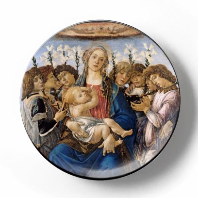 Декоративная тарелка Сандро Боттичелли Мадонна с младенцем и восемью ангелами
