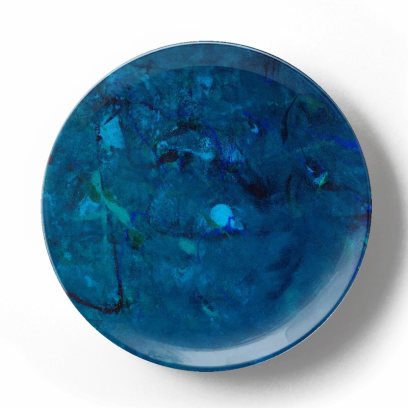 Декоративная тарелка Грег Ван Дайк Синяя композиция 4