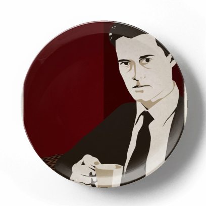 Декоративная тарелка Дэвид Линч Открытка Агент Купер