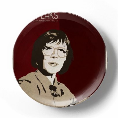 Декоративная тарелка Дэвид Линч Открытка Дама с поленом