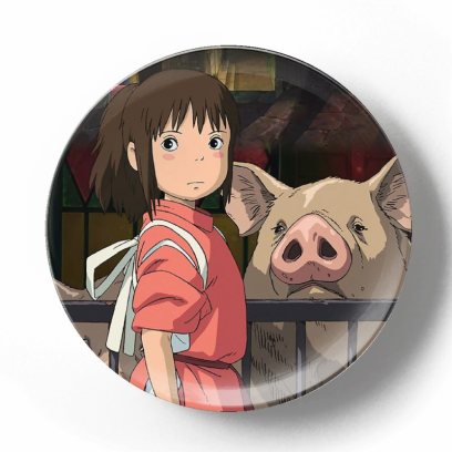 Декоративная тарелка Хаяо Миядзаки. Унесенные призраками Афиша-со-свинками