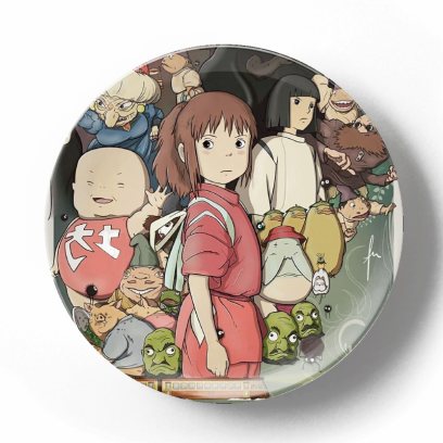 Декоративная тарелка Хаяо Миядзаки. Унесенные призраками Афиша