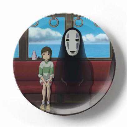 Декоративная тарелка Хаяо Миядзаки. Унесенные призраками В поезде