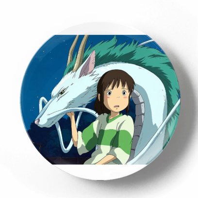 Декоративная тарелка Хаяо Миядзаки. Унесенные призраками С драконом