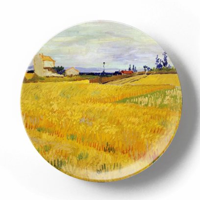 Декоративная тарелка Винсент Ван Гог Пшеничное поле со снопами