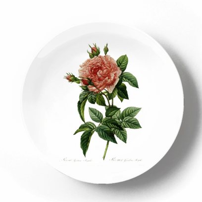 Декоративная тарелка Пьер Жозеф Редуте Роза галлица регалис
