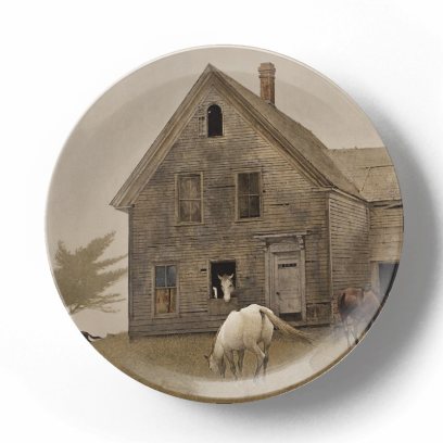 Декоративная тарелка Эндрю Уайет Открытый дом