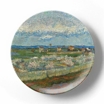Декоративная тарелка Винсент Ван Гог Персиковые деревья в цвету