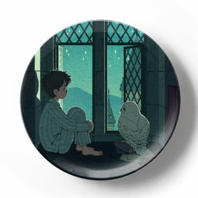 Декоративная тарелка Джоан Роулинг Гарри Поттер и сова