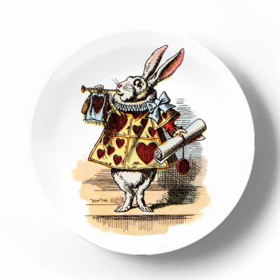 Декоративная тарелка Льюис Кэролл Кролик