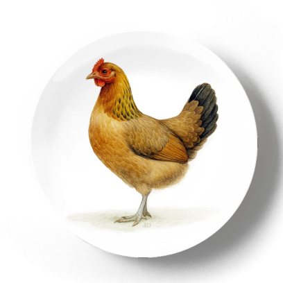 Декоративная тарелка Жан Габриэль Ги Курочка Феникс