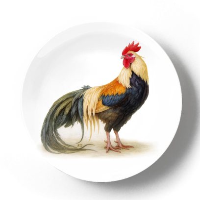 Декоративная тарелка Жан Габриэль Ги Петух Феникс с хвостом