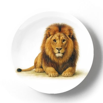 Декоративная тарелка Жан Габриэль Ги Лев сидит