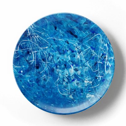 Декоративная тарелка Грег Ван Дайк Синяя композиция 9