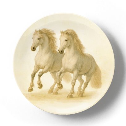 Декоративная тарелка Жан Габриэль Ги Белые лошади