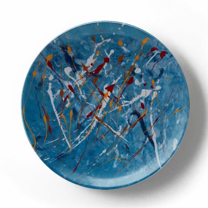 Декоративная тарелка Грег Ван Дайк Синяя композиция 12