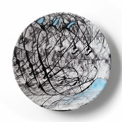 Декоративная тарелка Грег Ван Дайк Мотыльки над морем у горы Фудзи