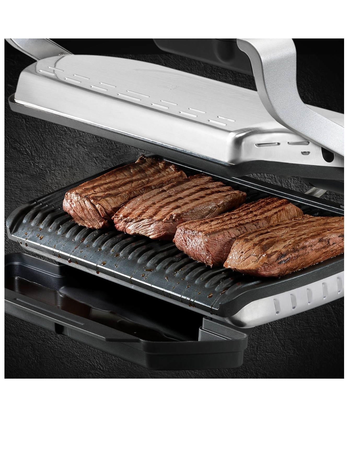 Гриль электрический Tefal Optigrill+ Initial 6 автопрограмм, со съемными панелями, GC706D34
