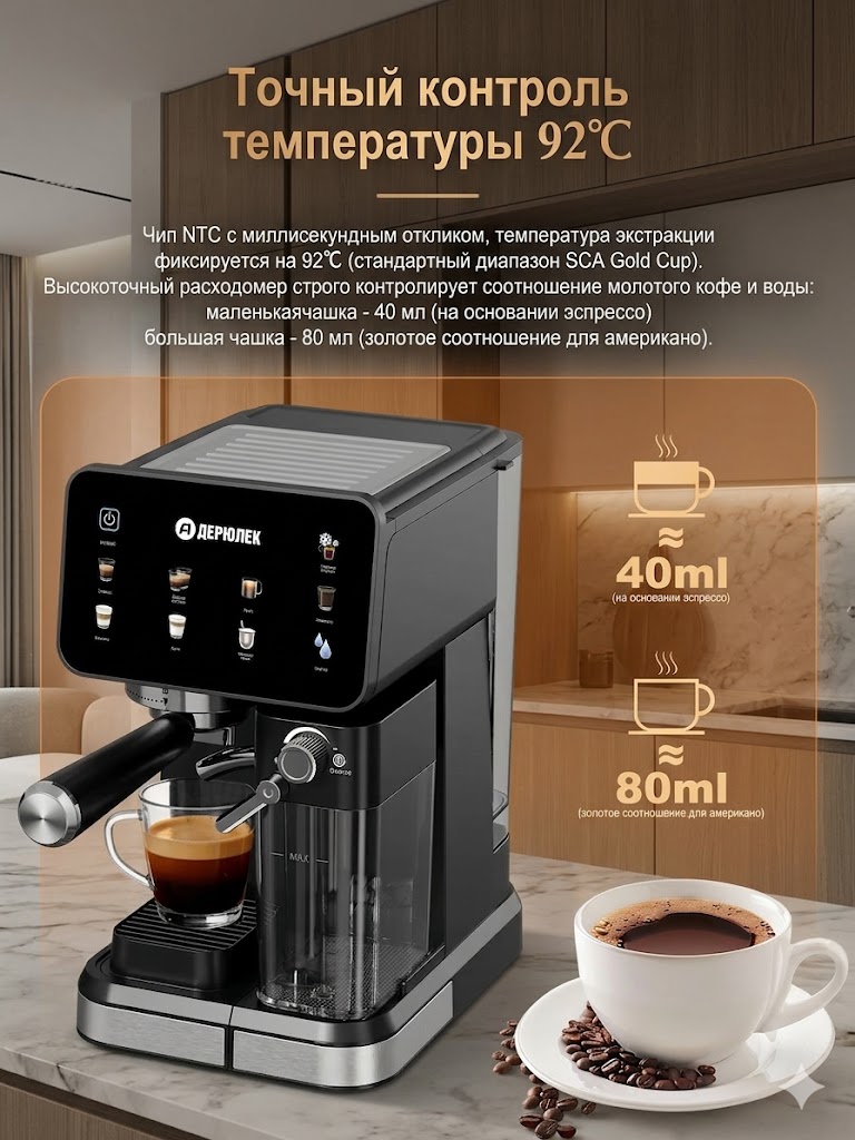 Кофемашина автоматическая K014, 20 бар K014,1350 Вт,20 Бар