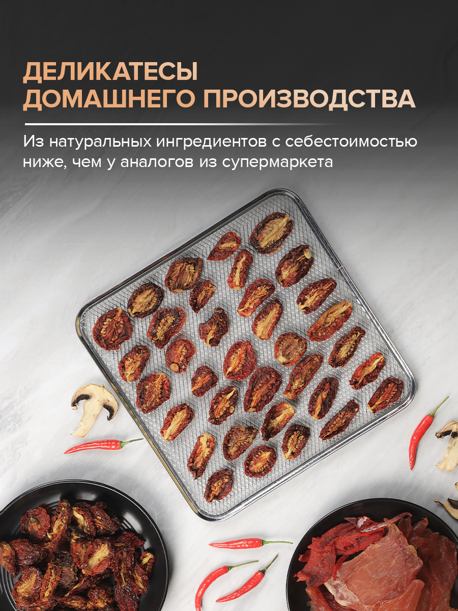 Сушилка для овощей и фруктов, дегидратор FDF-14 purple 10 автопрограмм