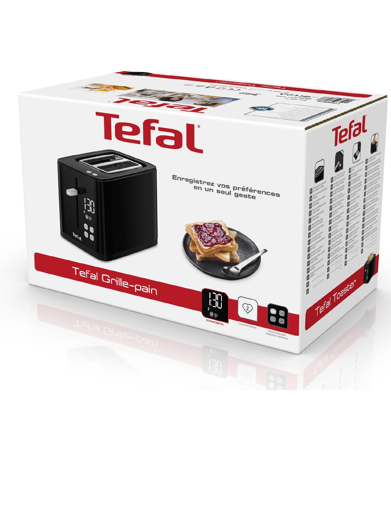 Тостер для хлеба Tefal Smart&Light TT640810, с 7 уровнями подогрева