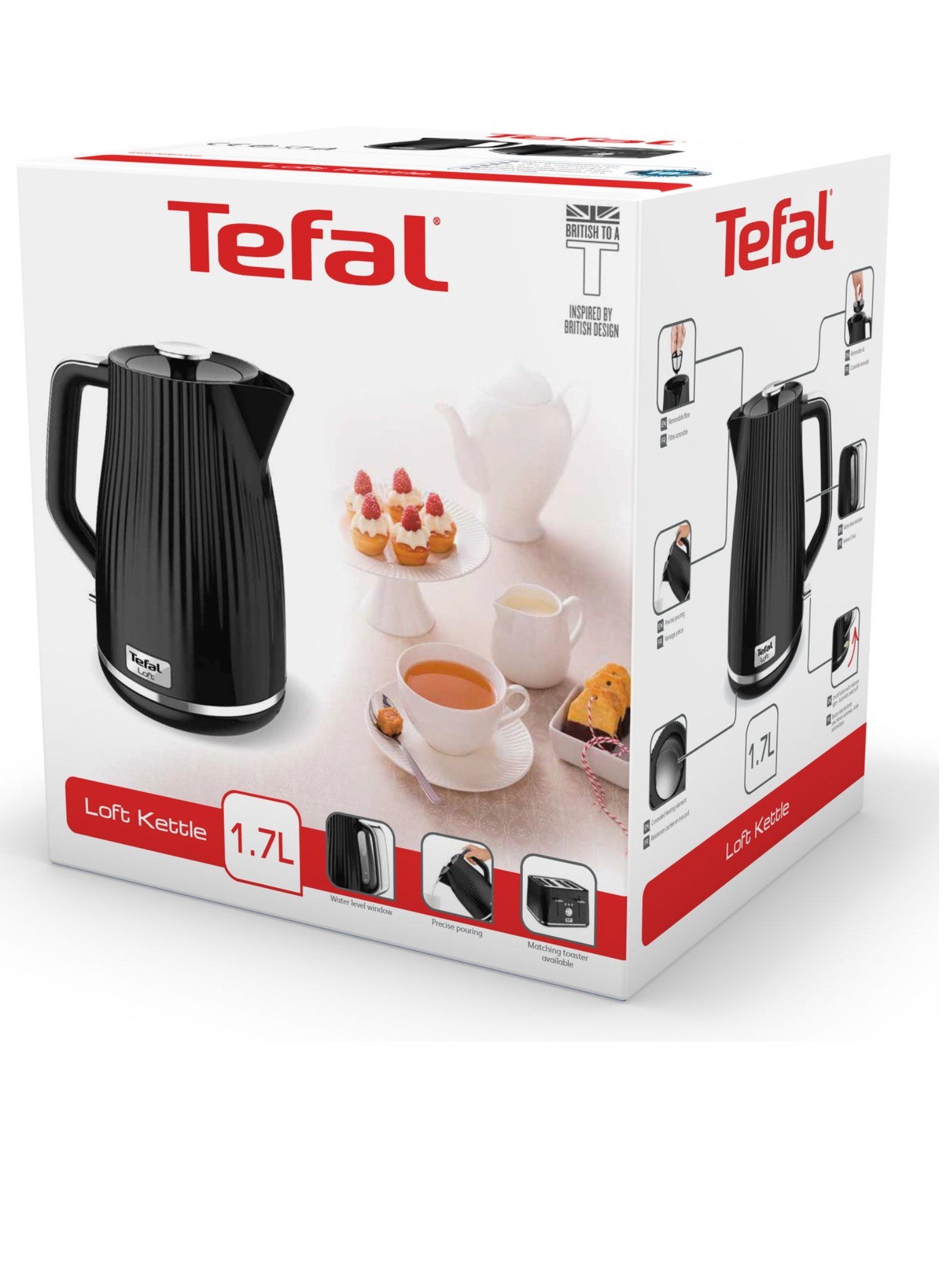 Чайник электрический Tefal Loft KO250830, черный