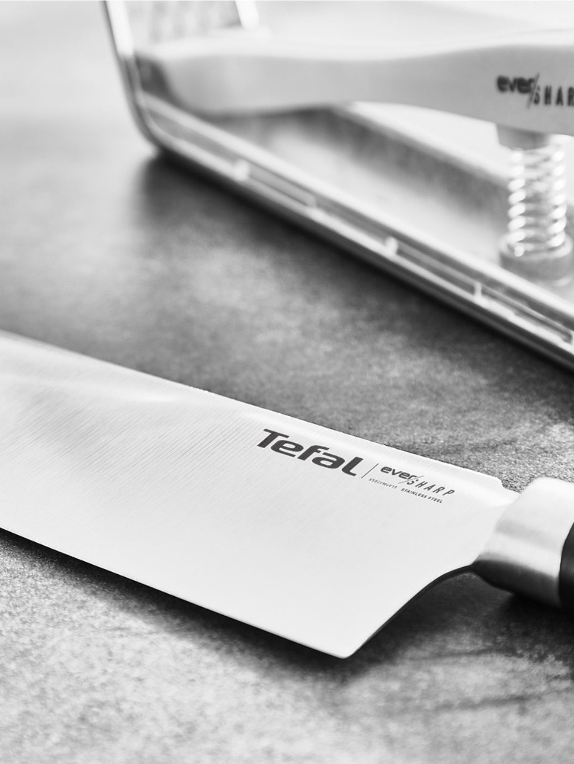 Нож кухонный сантоку Ever Sharp Tefal K2579024 16,5 см С чехлом для затачивания и хранения