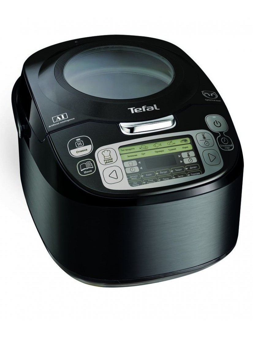 Мультиварка Tefal RK812832 со сферической чашей 5 л, с 45 режимами приготовления,