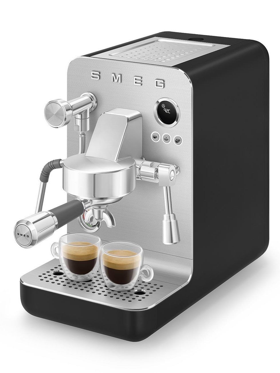 Рожковая эспрессо кофемашина SMEG EMC02BLMEU Цвет чёрный матовый