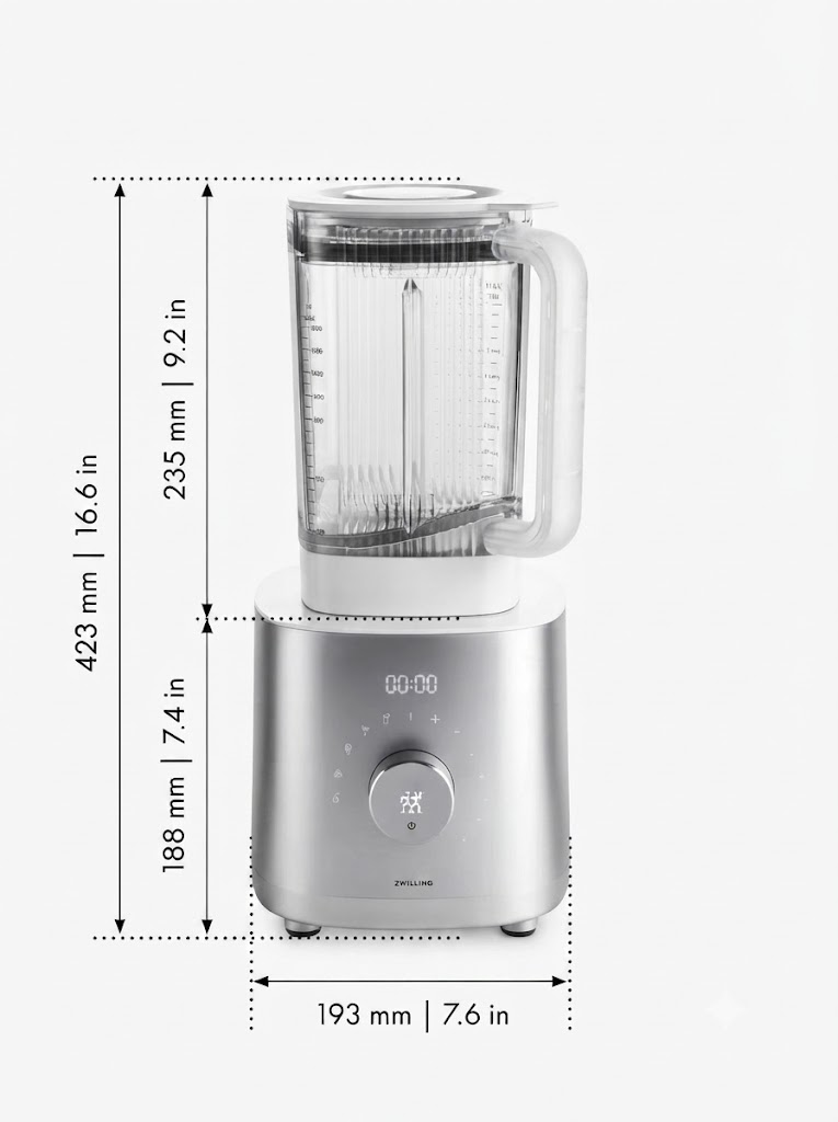 Блендер ZWILLING Enfinigy 1.8 л,. серебристый