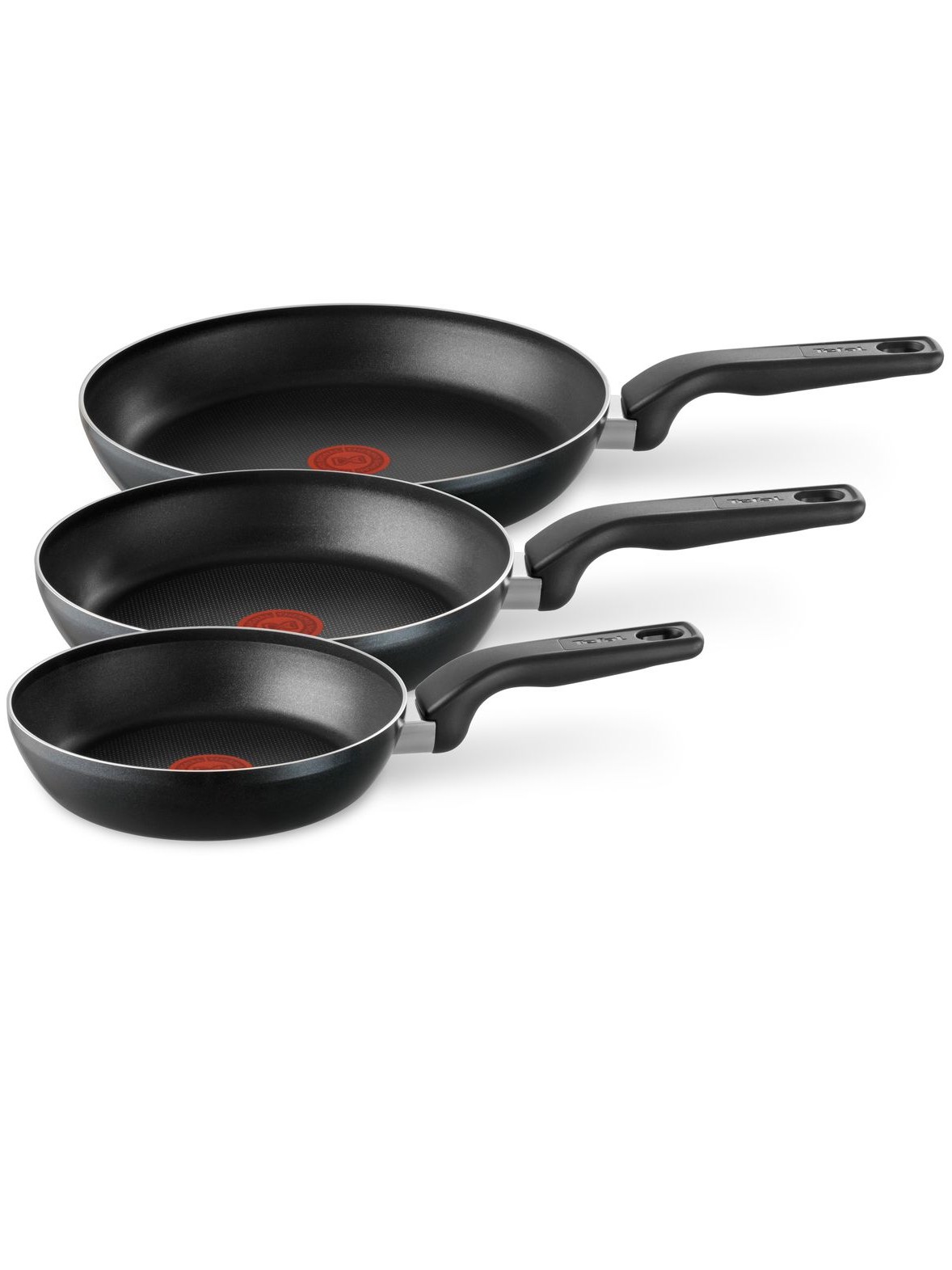 Набор сковород Tefal Essential Набор из 3 предметов. 20, 24, 28 см, с индикатором нагрева, антипригарным покрытием, подходит для газовых, электрических и стеклокерамических плит